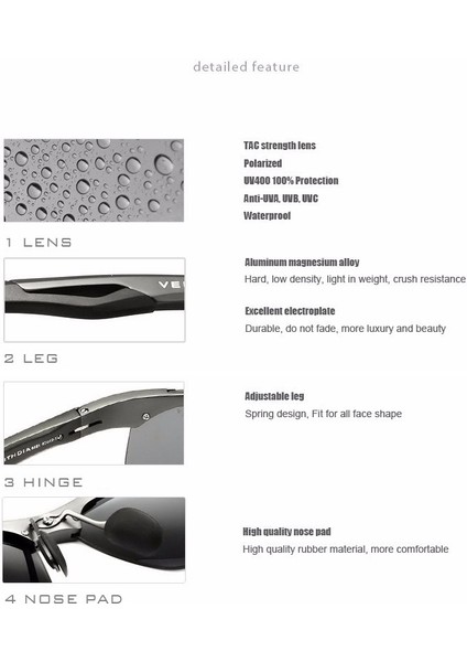 Alüminyum Magnezyum Klasik Erkek Güneş Gözlüğü - Polarize UV400 Lens (Yurt Dışından) modelleri