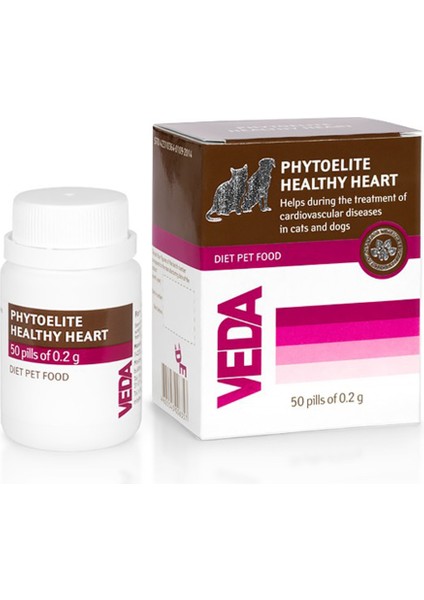 Vedavet Phytoelıte Healthy Heart Kalp, Damar ve Dolaşım Sistemi Gıda Takviyesi Ked&köpek 50TABLET