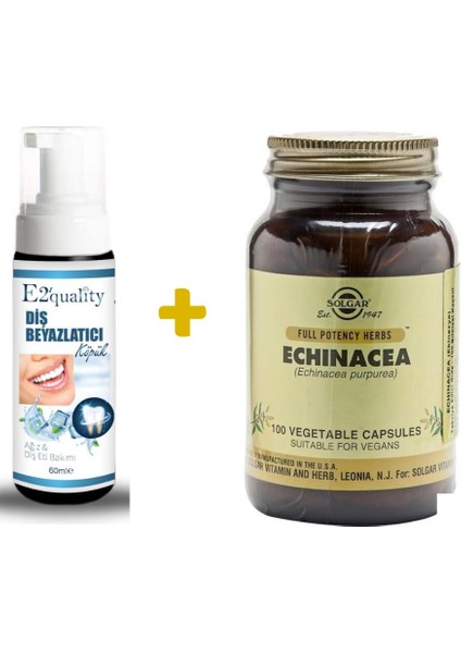 E2'Quality Diş Beyazlatıcı Köpük + Solgar Echinacea 100 Kapsül