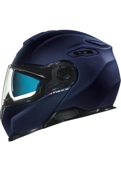 X.vılıtur Mat Mavi Kask Çene Açılır