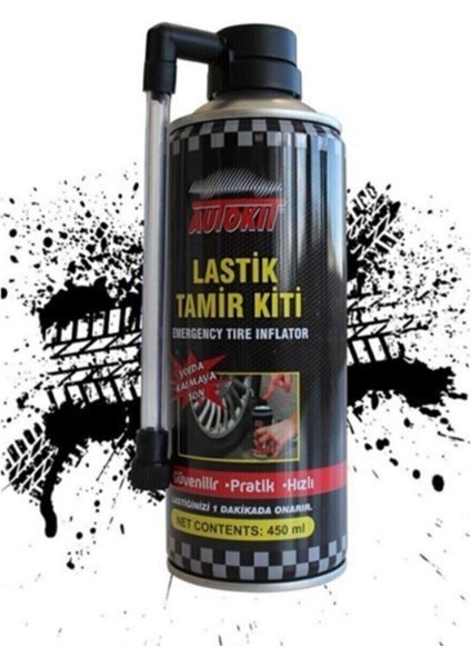 Kolay Lastik Tamir Kiti Hızlı Lastik Şişirme Spreyi Kolay Oto Araç Lastik Şişirme Spreyi