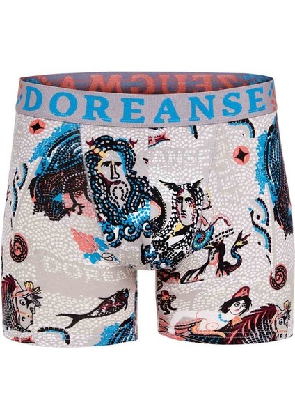 Erkek Modal Çok Renkli Baskılı Torbalı Normal Paça Boxer 1806
