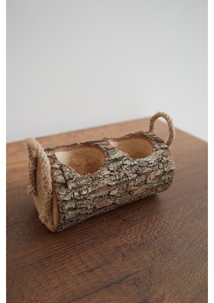 Ikili Ahşap Kütük Saksılık fiyatları