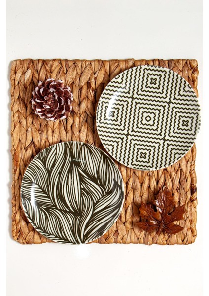 Flora Dip 2li Pasta Tabağı 19 Cm.