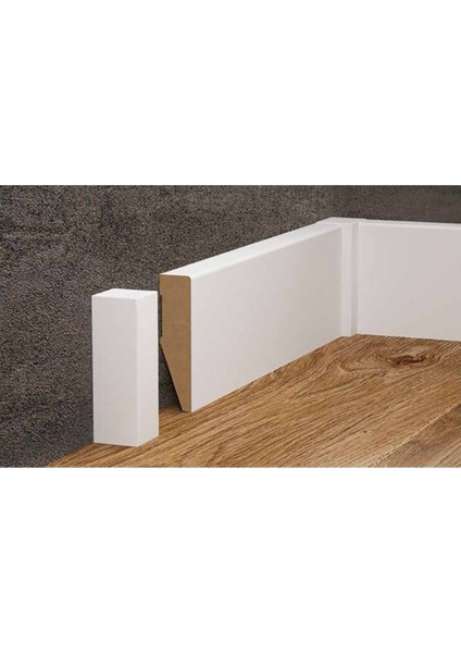 Estilo MDF Süpürgelik Aksesuarı - Beyaz Universal Blok (1 paket - 2 adet)