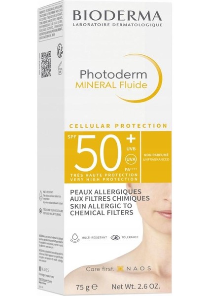 Photoderm Mineral Fluide SPF50+ Güneş Koruyucu 75 gr