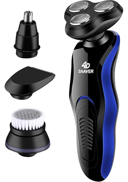 Erkekler Için Akülü Elektrikli Tıraş Makinesi Islak ve Kuru Yüz Razor Giyotin Groomer 4 1