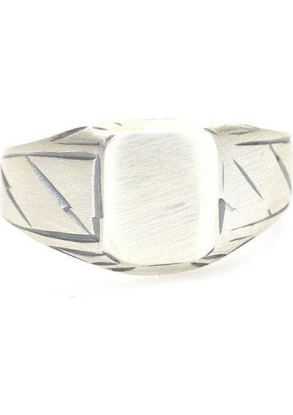 925 Ayar Gümüş Kare Kaşlı Erkek Yüzük modelleri