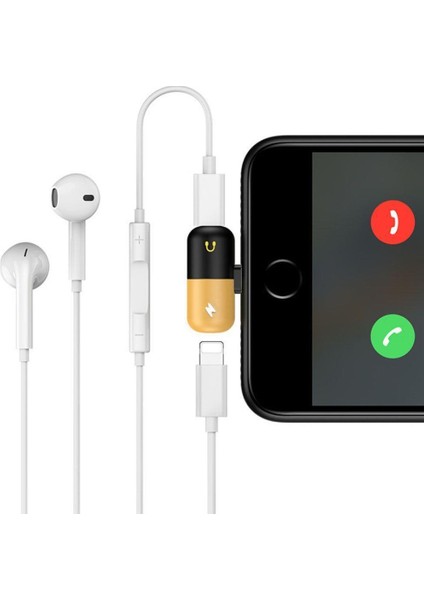 iPhone 7 8 x 11 Lightning Splitter 2 In 1 Şarj Kulaklık Çoklayıcı