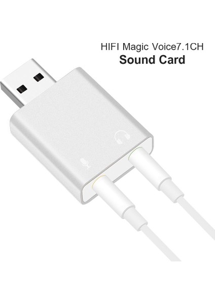 USB 7.1 Ses Kartı Sound Card USB Mikrofon Kulaklık Çevirici