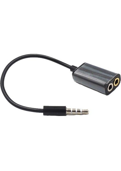 Aux 3.5mm Jack Ses Adaptör Mikrofon Kulaklık Çevirici Kablo