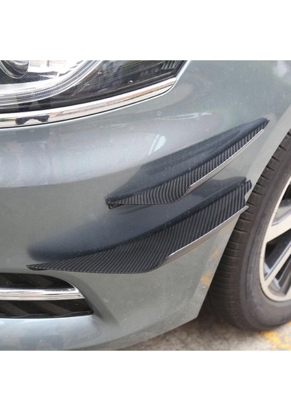 4'lü Ön Tampon Dudak Splitter Yüzgeçleri Vücut Spoiler Trim Evrensel Karbon Fiber (Yurt Dışından) modelleri