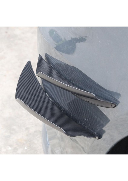 4'lü Ön Tampon Dudak Splitter Yüzgeçleri Vücut Spoiler Trim Evrensel Karbon Fiber (Yurt Dışından) fırsatları