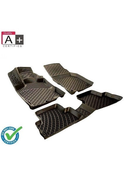 Renault Clıo3 2006-2012 Araca Özel 3D Havuzlu Paspas Takımı Siyah