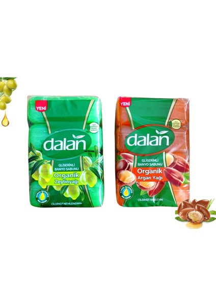 Gliserinli Banyo Sabunu Argan Yağlı 4x150 Gr + Zeytin Yağlı 4x150gr Ikili Set
