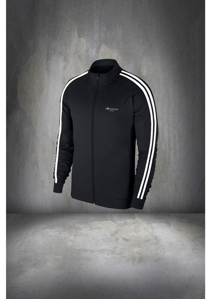 Battal Beden Erkek Siyah Supra Penye Kumaş Rahat Konforlu Kesim Eşofman Takımı (4xl- 10XL)