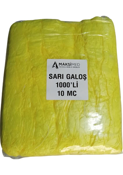 Galoş Sarı 1000'li Tek Kullanımlık Galoş