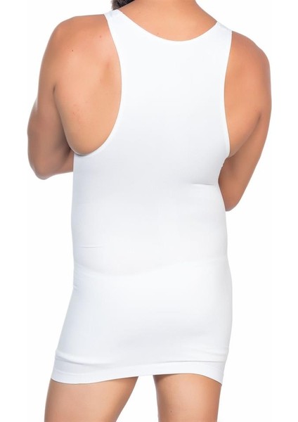 E1002 Seamless U Yaka Erkek Kore Atlet Beyaz fiyatları