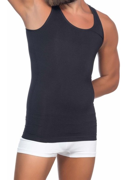 E1002 Seamless U Yaka Erkek Korse Atlet Siyah modelleri