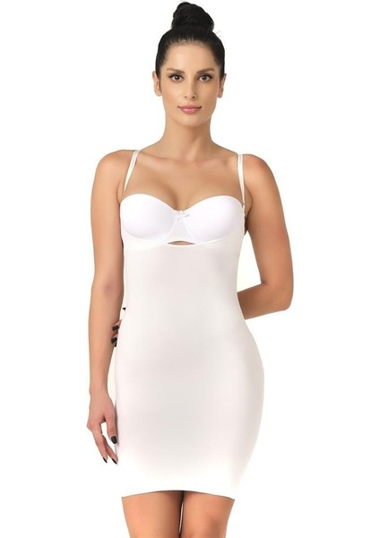 5060 Seamless Göğsü Açık Elbise Korse Beyaz