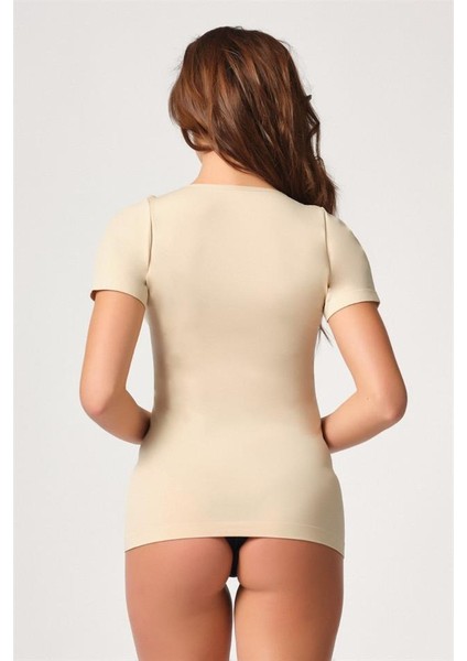 5004 Seamless Soft Yarım Kollu Atlet Ten