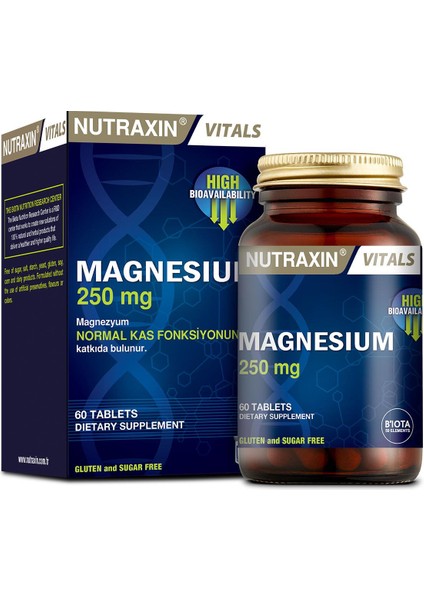 Vitals Magnesium Citrate 250 Mg 60 Tablet