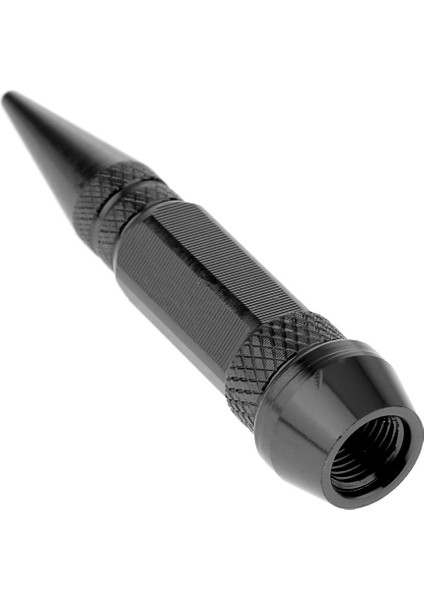 4'lü Araba Oto Spike Şekilli Lastik Anti Toz Tekerlek Kök Vana Caps 60MM Siyah (Yurt Dışından)