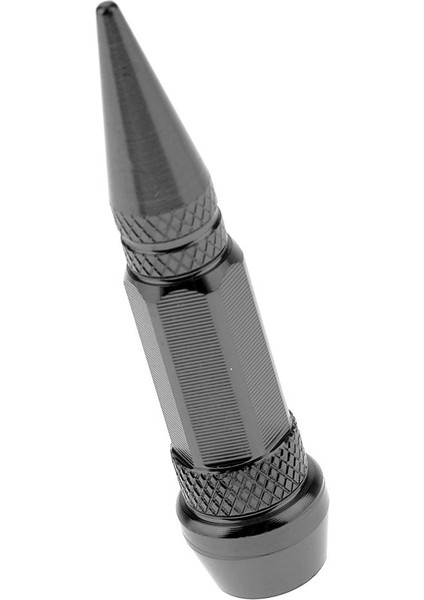 4'lü Araba Oto Spike Şekilli Lastik Anti Toz Tekerlek Kök Vana Caps 60MM Siyah (Yurt Dışından)