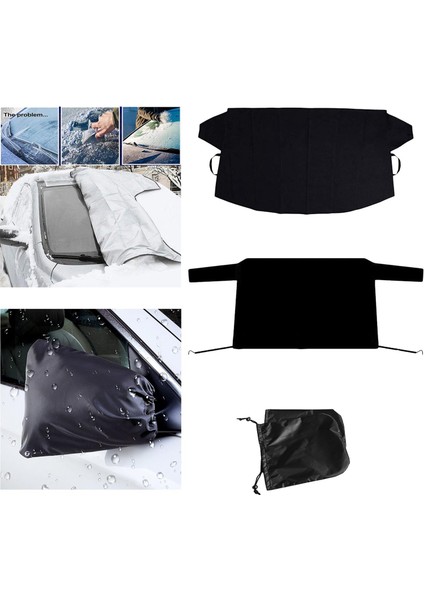 Araba Ön Cam Snow Suncover Koruyucu Kış Kar Buz Yağmur Tozu Don Koruma Ön Cam (Yurt Dışından)