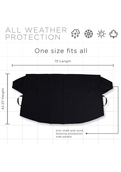 Araba Ön Cam Snow Suncover Koruyucu Kış Kar Buz Yağmur Tozu Don Koruma Ön Cam (Yurt Dışından)