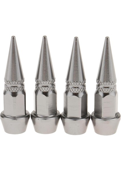 4x Uzun Çivili Valf Gövdesi Kapaklar Metal Iplik Kiti/tekerlek/lastikler Için Set Titanyum (Yurt Dışından)