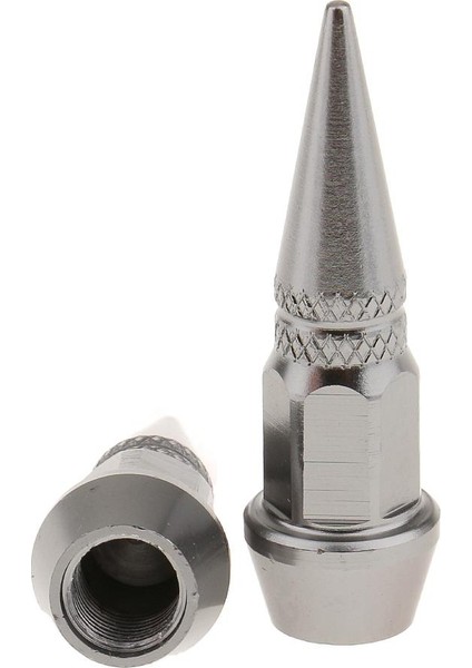 4x Uzun Çivili Valf Gövdesi Kapaklar Metal Iplik Kiti/tekerlek/lastikler Için Set Titanyum (Yurt Dışından)