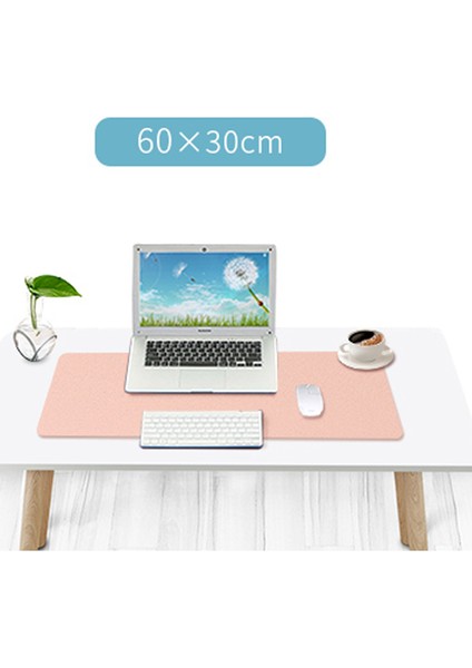 ZD02 Bilgisayar Masası Mat Çift Taraflı Klavye Mouse Pad 60 x 30 cm Pembe Gümüş (Yurt Dışından)