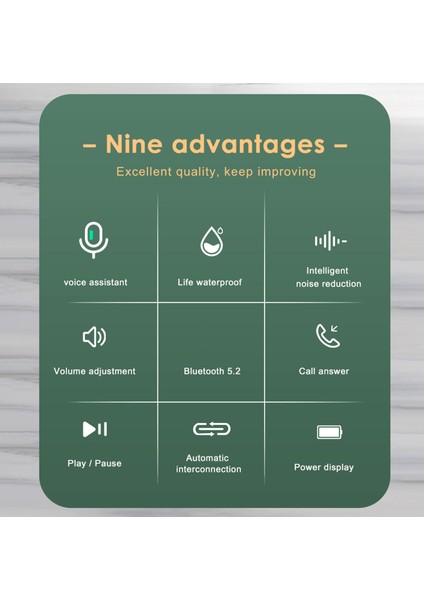 Bluetooth Kablosuz Kulaklıklar (Yurt Dışından)