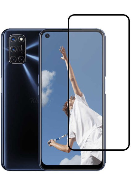 Oppo A52 Htstore Zore Kenarları Kırılmaya Dayanıklı Cam Ekran Koruyucu