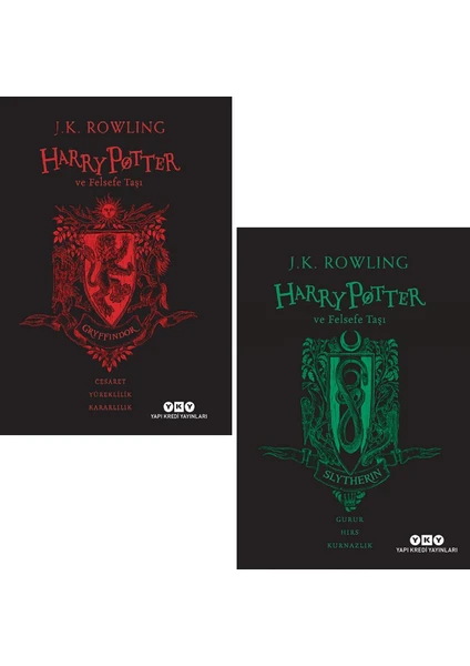 Harry Potter ve Felsefe Taşı 2 Kitap - Gryffindor - Slytherin