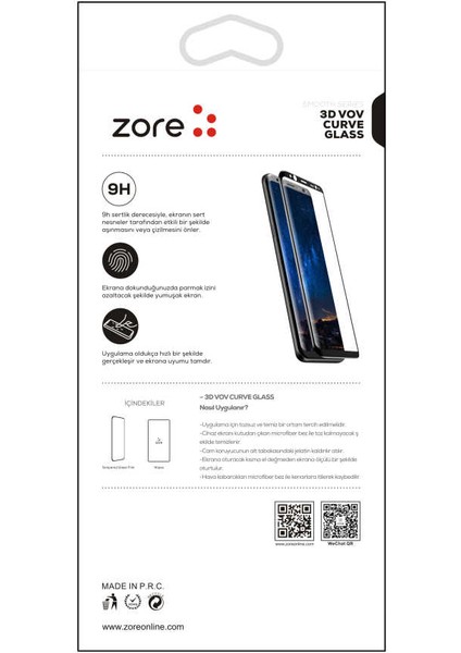 Samsung Galaxy S9 Plus Htstore Zore 3D Vov Curve Cam Ekran Koruyucu fiyatları