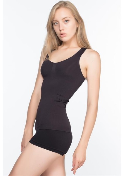 5010 Seamless Korse Atlet Siyah