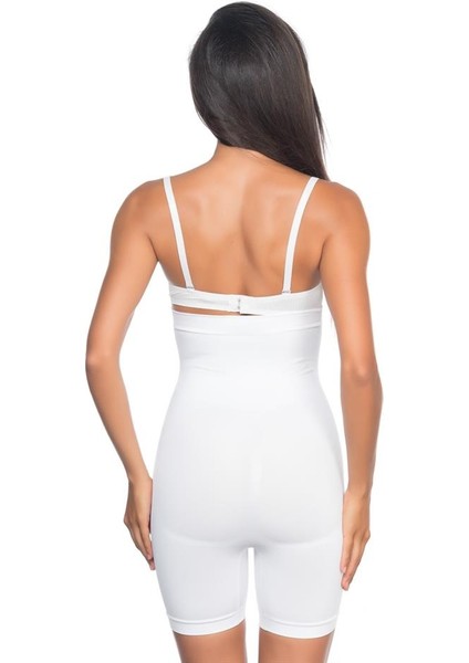 2007 Seamless Yüksek Bel Paçalı Korse Beyaz modelleri