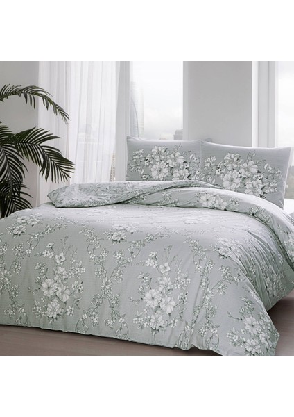 Ranforce Lily Tek Kişilik Gri Nevresim Takımı 160 x 220 cm