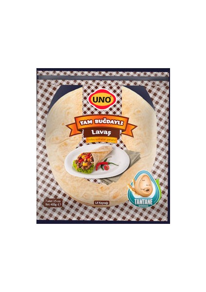 Uno Tam Buğdaylı Lavaş (455 G)