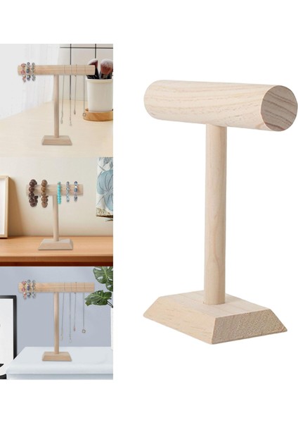 Ahşap Ekran Takı Aksesuar Stand Stand Tepsisi Bilezik Saatleri 22CM Yükseklik (Yurt Dışından)