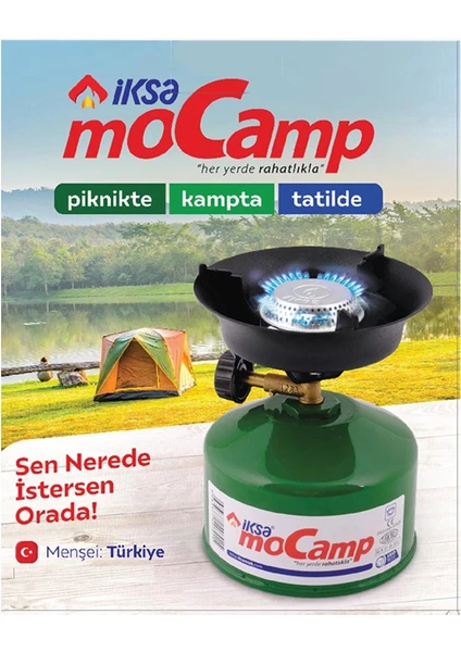 Iksa Mocamp Portatif Çakmak Gazlı Kullanım Pratik Kamp Ocağı Yeni Model