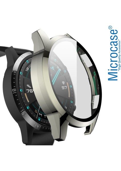 Huawei Watch Gt2 42 mm Ekran Korumalı Sert Rubber Kılıf - Gümüş fırsatları