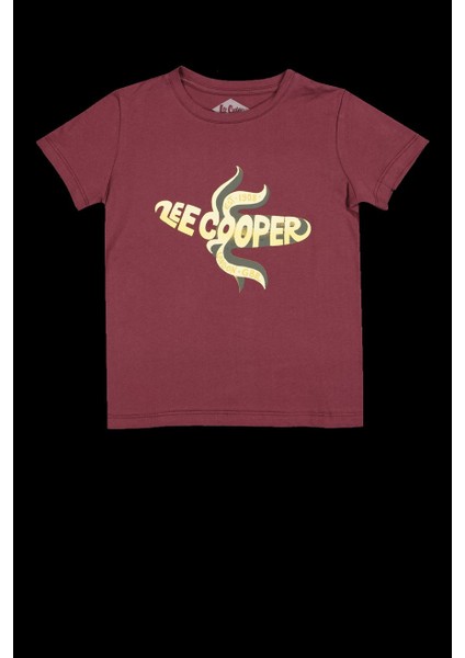 Banana Erkek Çocuk Bisiklet Yaka T-Shirt Mürdüm