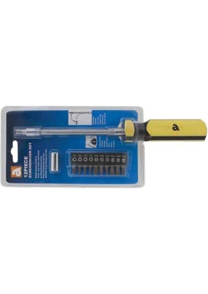 A 3198 Bits Uç Lokma Tornavida Seti 12 Parça 270MM - 1/4'' Esnek