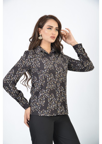 line KADINBLUZDİJİTALBASKI4198 Siyahmevsimlik Ürün modelleri