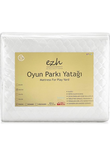 Pamuk Oyun Parkı Yatağı 60 x 120 cm fiyatları