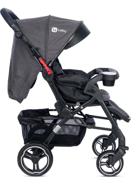 AB-351 Active Siyah Plus Çift Yönlü Bebek Arabası - Antrasit