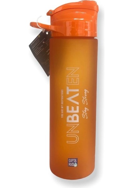 Unbeaten Tritan Pipetli Matara Suluk 600 ml Turuncu